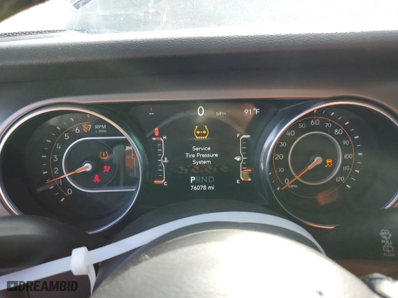 2019 Jeep Wrangler Unlimited Sport S with VIN 1C4HJXDG9KW556906, listed as a Copart auction lot 77479784 with 76,078 mi miles and Salvage Title. Bid and sale history available at carsss.com. Image 9.