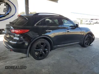 2015 Infiniti QX70 with VIN JN8CS1MW9FM482212, listed as a Copart auction lot 60725875 with 116,372 mi miles and Salvage title. Bid and sale history available at DreamBid. Image 3.
