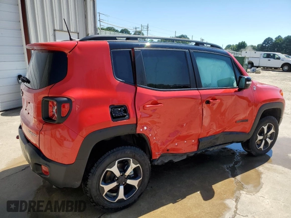 2022 Jeep Renegade Trailhawk with VIN ZACNJDC10NPN89886, listed as a Copart auction lot 59146314 with 24,308 mi miles and Non Repairable. Bid and sale history available at DreamBid. Image 3.