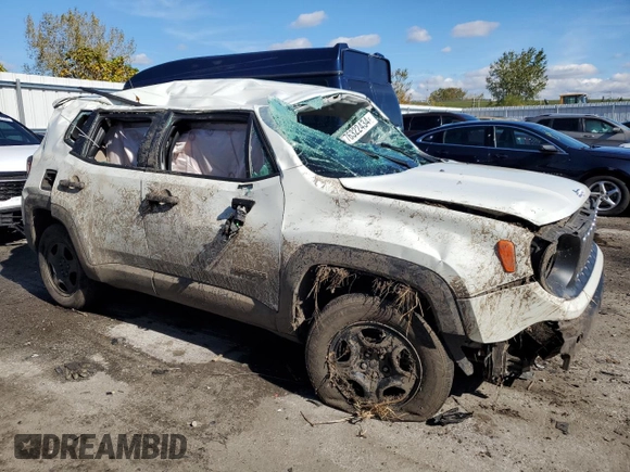 2018 Jeep Renegade Sport with VIN ZACCJBAH0JPH07332, listed as a Copart auction lot 76322434 with Not provided miles and Salvage title. Bid and sale history available at DreamBid. Image 4.