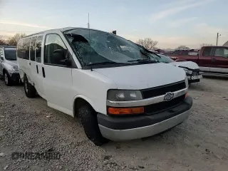 2014 Chevrolet Express Passenger LT with VIN 1GAZG1FGXE1187397, listed as a Copart auction lot 43209785 with 168,614 mi miles and Salvage title. Bid and sale history available at DreamBid. Image 11.