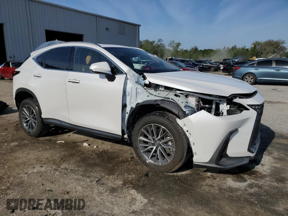 2025 Lexus NX with VIN JTJGGCEZ5S5010402, listed as a Copart auction lot 53383255 with 12,499 mi miles and Salvage Title. Bid and sale history available at carsss.com. Image 4.