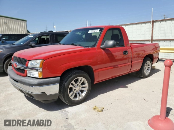 2005 Chevrolet Silverado 1500 Work Truck z VIN 1GCEC14X35Z186727, wystawiony jako Copart lot #49277275 z przebiegiem 141 441 mil mil oraz Czysty tytuł • Clean title. Historia ofert i sprzedaży dostępna na DreamBid. Obrazek 1.