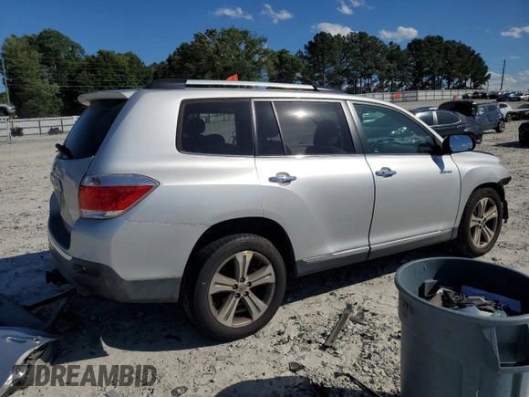 2012 Toyota Highlander Limited z VIN 5TDDK3EHXCS137556, wystawiony jako Copart lot #57882905 z przebiegiem Nie podano mil oraz Szkoda całkowita • Salvage title. Historia ofert i sprzedaży dostępna na DreamBid. Obrazek 3.