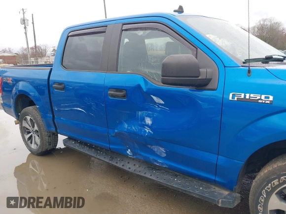 2020 Ford F-150 XL with VIN 1FTEW1E55LFC29385, listed as a IAAI auction lot 41908449 with 55,211 mi miles. Bid and sale history available at carsss.com. Image 6.