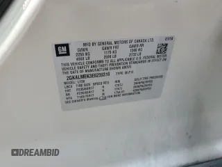 2014 GMC Terrain SLE с VIN 2GKALMEK3E6239316, выставлен на аукционе Copart как лот 62422885 с пробегом 153 772 миль миль и Чистый • Clean title. История ставок и продаж доступна на DreamBid. Изображение 13.