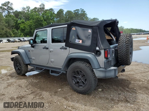 2016 Jeep Wrangler Unlimited Sport with VIN 1C4BJWDG8GL346676, listed as a Copart auction lot 57972665 with 57,515 mi miles and Salvage title. Bid and sale history available at DreamBid. Image 2.