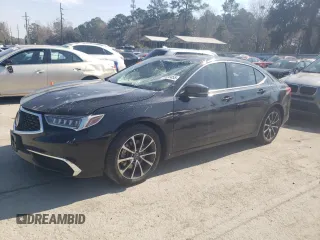 2020 Acura TLX with VIN 19UUB2F34LA000303, listed as a Copart auction lot 43458455 with 48,994 mi miles and Salvage Title. Bid and sale history available at carsss.com. Image 1.
