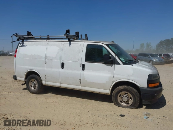 2021 Chevrolet Express Cargo with VIN 1GCWGAFP2M1262456, listed as a IAAI auction lot 42007767 with 56,144 mi miles and . Bid and sale history available at DreamBid. Image 13.