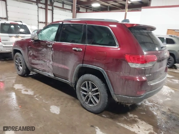 2017 Jeep Grand Cherokee Limited with VIN 1C4RJFBG5HC899210, listed as a IAAI auction lot 41636393 with 182,854 mi miles. Bid and sale history available at carsss.com. Image 3.