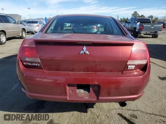 2005 Mitsubishi Galant GTS with VIN 4A3AB76S75E031821, listed as a Copart auction lot 86926274 with 186,432 mi miles and Salvage Title. Bid and sale history available at carsss.com. Image 6.