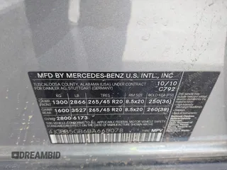 2011 Mercedes-Benz M 350 z VIN 4JGBB5GB6BA665078, wystawiony jako IAAI lot #41803637 z przebiegiem 141 251 mil mil oraz . Historia ofert i sprzedaży dostępna na DreamBid. Obrazek 9.