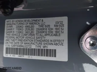 2022 Honda CR-V Hybrid EX-L with VIN 5J6RT6H89NL022722, listed as a IAAI auction lot 41502092 with 28,472 mi miles. Bid and sale history available at carsss.com. Image 9.