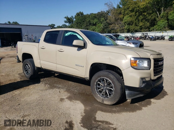 2021 GMC Canyon 2WD Elevation with VIN 1GTG5CEN8M1182021, listed as a Copart auction lot 74089124 with 115,581 mi miles and Salvage Title. Bid and sale history available at carsss.com. Image 4.