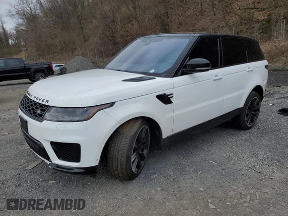 2021 Land Rover Range Rover Sport HSE Silver Edition with VIN SALWR2SUXMA758190, listed as a Copart auction lot 53045055 with 56,802 mi miles and Salvage title. Bid and sale history available at DreamBid. Image 1.