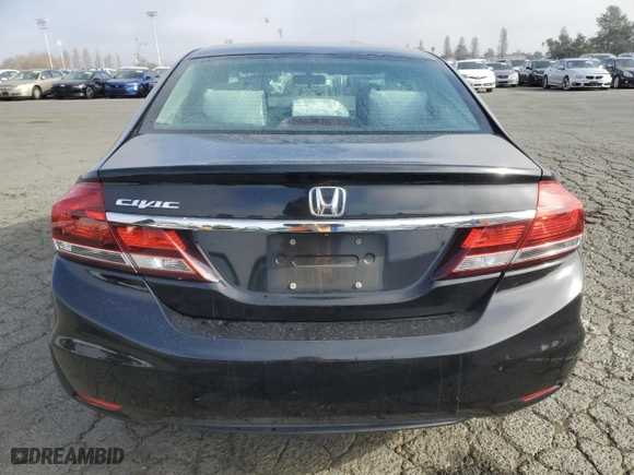 2013 Honda Civic Sdn LX with VIN 2HGFB2F50DH561904, listed as a Copart auction lot 42264285 with 165,218 mi miles and Salvage Title. Bid and sale history available at carsss.com. Image 6.