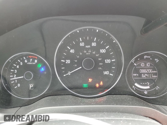 2018 Honda HR-V LX with VIN 3CZRU6H34JG716209, listed as a Copart auction lot 51425185 with 88,206 mi miles and Salvage Title. Bid and sale history available at carsss.com. Image 9.