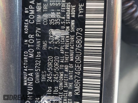 2024 Hyundai Palisade Calligraphy z VIN KM8R74GE0RU768073, wystawiony jako Copart lot #55093825 z przebiegiem 14 217 mil mil oraz Szkoda całkowita • Salvage title. Historia ofert i sprzedaży dostępna na DreamBid. Obrazek 12.