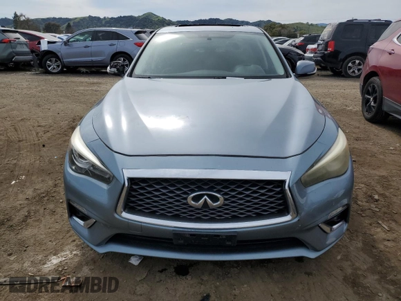 2018 Infiniti Q50 3.0t LUXE with VIN JN1EV7AP2JM360458, listed as a Copart auction lot 49479765 with 43,793 mi miles and Salvage Title. Bid and sale history available at carsss.com. Image 5.
