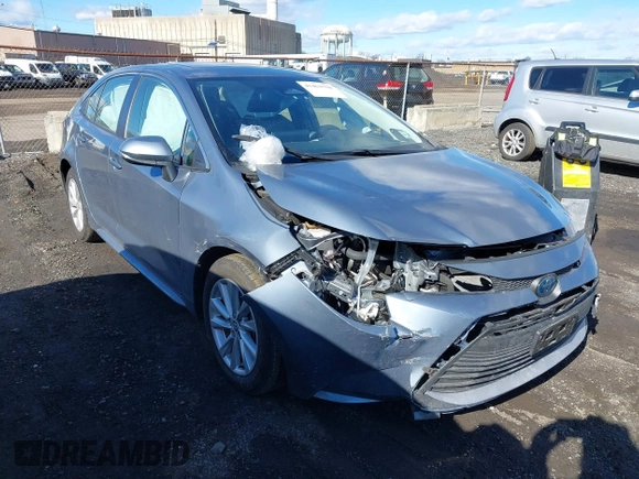 2023 Toyota Corolla Hybrid LE with VIN JTDBCMFE4P3025924, listed as a IAAI auction lot 41463750 with 9,553 mi miles. Bid and sale history available at carsss.com. Image 1.