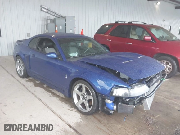 2003 Ford Mustang SVT Cobra with VIN 1FAFP48Y53F346673, listed as a IAAI auction lot 41894679 with 1 mi miles. Bid and sale history available at carsss.com. Image 1.
