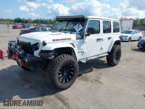 2020 Jeep Wrangler Unlimited Sahara with VIN 1C4HJXEN7LW213459, listed as a IAAI auction lot 41502047 with 40,816 mi miles. Bid and sale history available at carsss.com. Image 17.