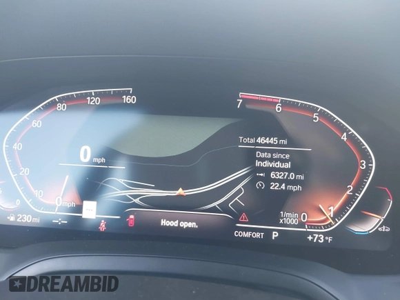 2019 BMW 3 Series 330i xDrive with VIN WBA5R7C58KAJ81967, listed as a IAAI auction lot 41093104 with 46,445 mi miles. Bid and sale history available at carsss.com. Image 7.