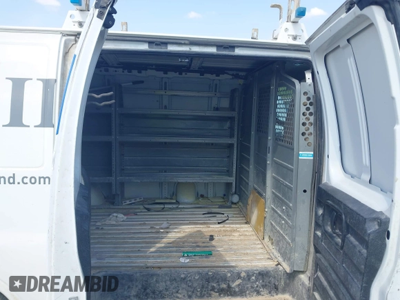2017 Chevrolet Express Cargo Van with VIN 1GCWGAFF6H1176404, listed as a IAAI auction lot 42014572 with 104,378 mi miles. Bid and sale history available at carsss.com. Image 8.