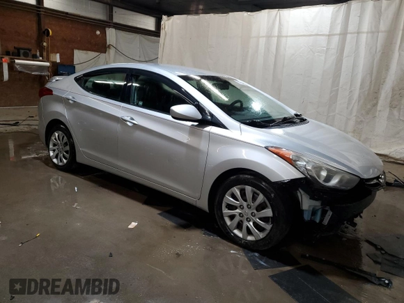 2012 Hyundai Elantra Limited with VIN KMHDH4AEXCU467706, listed as a Copart auction lot 57564845 with 112,065 mi miles and Salvage title. Bid and sale history available at DreamBid. Image 4.