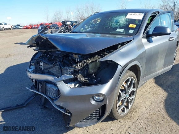 2018 BMW X2 xDrive28i with VIN WBXYJ5C38JEF82605, listed as a IAAI auction lot 41597220 with NaN miles. Bid and sale history available at carsss.com. Image 6.