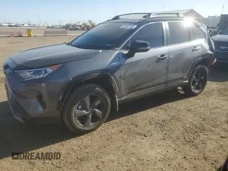 2021 Toyota RAV4 Hybrid XSE with VIN 4T3E6RFV9MU041188, listed as a Copart auction lot 52697145 with 95,115 mi miles and Salvage title. Bid and sale history available at DreamBid. Image 1.
