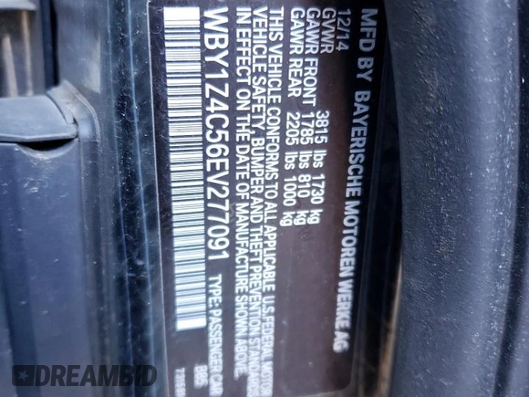 2014 BMW i3 z VIN WBY1Z4C56EV277091, wystawiony jako Copart lot #47089255 z przebiegiem 106 809 mil mil oraz Czysty tytuł • Clean title. Historia ofert i sprzedaży dostępna na DreamBid. Obrazek 12.