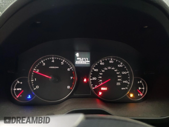 2013 Subaru Outback 2.5i with VIN 4S4BRCAC1D1285411, listed as a Copart auction lot 44221785 with 200,890 mi miles and Salvage title. Bid and sale history available at DreamBid. Image 9.
