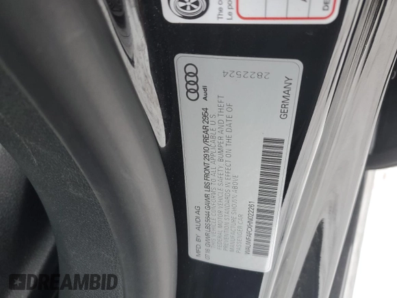 2017 Audi S7 Premium Plus z VIN WAUWFAFCXHN022261, wystawiony jako Copart lot #88499035 z przebiegiem 67 017 mil mil oraz Czysty tytuł • Clean title. Historia ofert i sprzedaży dostępna na DreamBid. Obrazek 12.