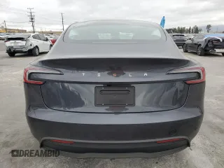 2025 Tesla Model 3 Long Range with VIN 5YJ3E1EA9SF966602, listed as a Copart auction lot 53571325 with 1,382 mi miles and Salvage title. Bid and sale history available at DreamBid. Image 6.