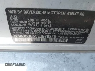 2014 BMW 3 Series 328i xDrive with VIN WBA3B3C55EJ979836, listed as a IAAI auction lot 41886624 with 140,684 mi miles. Bid and sale history available at carsss.com. Image 9.