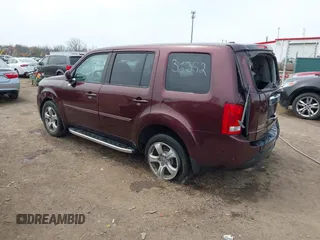 2013 Honda Pilot EX-L with VIN 5FNYF4H50DB036352, listed as a IAAI auction lot 41981184 with 166,539 mi miles. Bid and sale history available at carsss.com. Image 3.