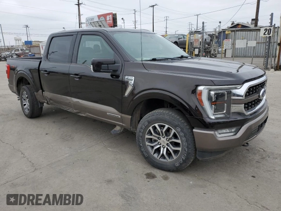 2021 Ford F-150 XL with VIN 1FTFW1ED4MFA04985, listed as a Copart auction lot 55450375 with 47,341 mi miles and Salvage Title. Bid and sale history available at carsss.com. Image 4.