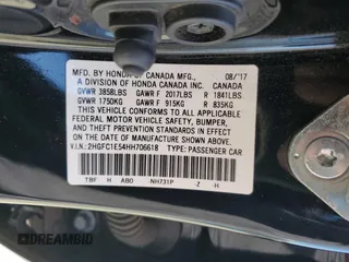 2017 Honda Civic Sedan Si with VIN 2HGFC1E54HH706618, listed as a Copart auction lot 49728275 with 104,159 mi miles and Salvage Title. Bid and sale history available at carsss.com. Image 14.