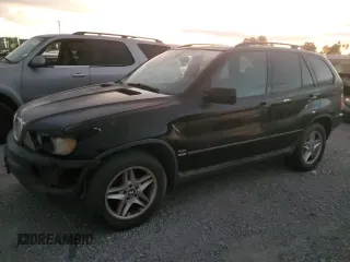 2002 BMW X5 4.4i with VIN 5UXFB33572LH32061, listed as a Copart auction lot 81917514 with 0 mi miles and Salvage Title. Bid and sale history available at carsss.com. Image 1.
