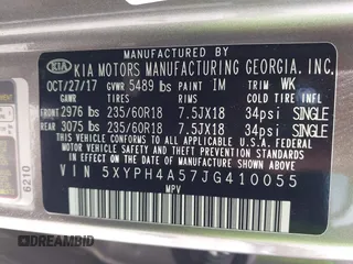 2018 Kia Sorento EX z VIN 5XYPH4A57JG410055, wystawiony jako IAAI lot #42023771 z przebiegiem 53 984 mil mil oraz . Historia ofert i sprzedaży dostępna na DreamBid. Obrazek 9.