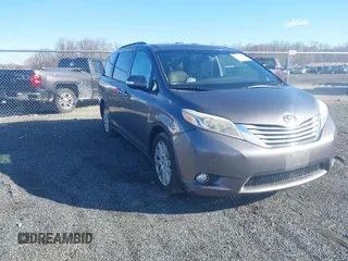 2016 Toyota Sienna Ltd with VIN 5TDDK3DC9GS140380, listed as a IAAI auction lot 41753383 with 215,123 mi miles. Bid and sale history available at carsss.com. Image 1.