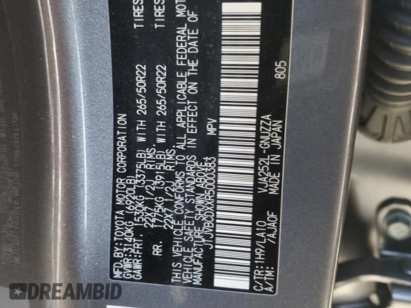 2024 Lexus GX 550 Luxury z VIN JTJVBCDXXR5000383, wystawiony jako Copart lot #85711724 z przebiegiem 440 mil mil oraz Szkoda całkowita • Salvage title. Historia ofert i sprzedaży dostępna na DreamBid. Obrazek 12.