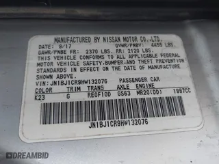 2017 Nissan Rogue Sport SL with VIN JN1BJ1CR9HW132076, listed as a IAAI auction lot 41902108 with 144,913 mi miles. Bid and sale history available at carsss.com. Image 9.