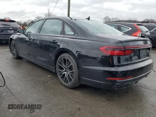 2021 Audi A8 with VIN WAU8EAF86MN031072, listed as a Copart auction lot 84082664 with 7,411 mi miles and Clean Title. Bid and sale history available at carsss.com. Image 2.