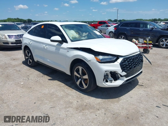2022 Audi Q5 Sportback S line Premium Plus with VIN WA15AAFY4N2084268, listed as a IAAI auction lot 42463401 with Not provided miles and . Bid and sale history available at DreamBid. Image 1.