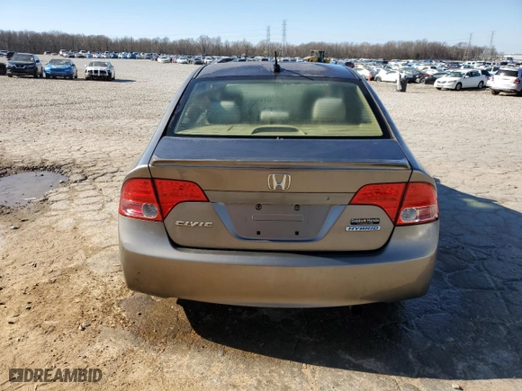 2007 Honda Civic Hybrid with VIN JHMFA36237S022248, listed as a Copart auction lot 48664095 with 162,146 mi miles and Salvage Title. Bid and sale history available at carsss.com. Image 6.