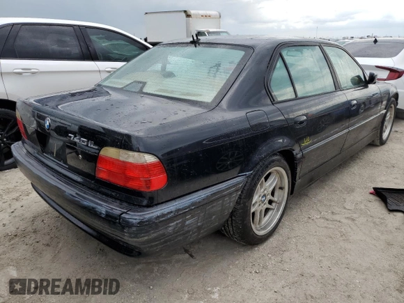 2001 BMW 7 Series 740iL with VIN WBAGH834X1DP25164, listed as a Copart auction lot 77939404 with 0 mi miles and Non Repairable. Bid and sale history available at carsss.com. Image 3.