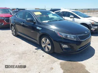 2015 Kia Optima Hybrid EX with VIN KNAGN4AD6F5091681, listed as a IAAI auction lot 42074960 with 162,748 mi miles. Bid and sale history available at carsss.com. Image 1.