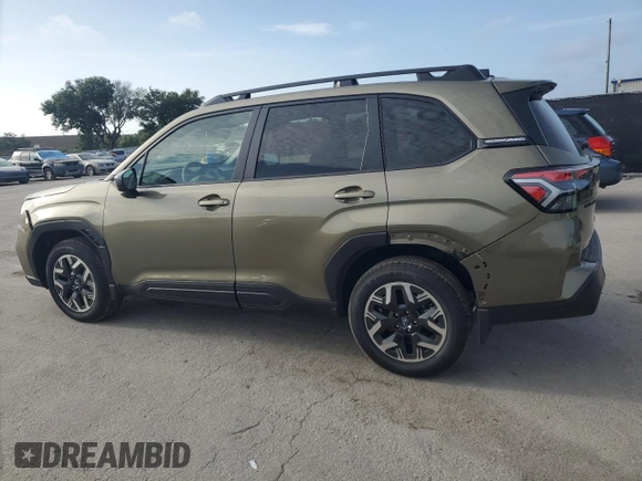 2025 Subaru Forester Premium with VIN JF2SLDDCXSH470408, listed as a Copart auction lot 60050645 with 2,605 mi miles and Salvage title. Bid and sale history available at DreamBid. Image 2.
